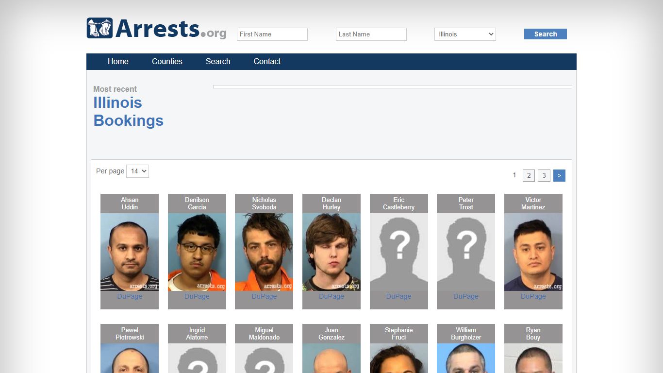 Illinois Arrests and Inmate Search